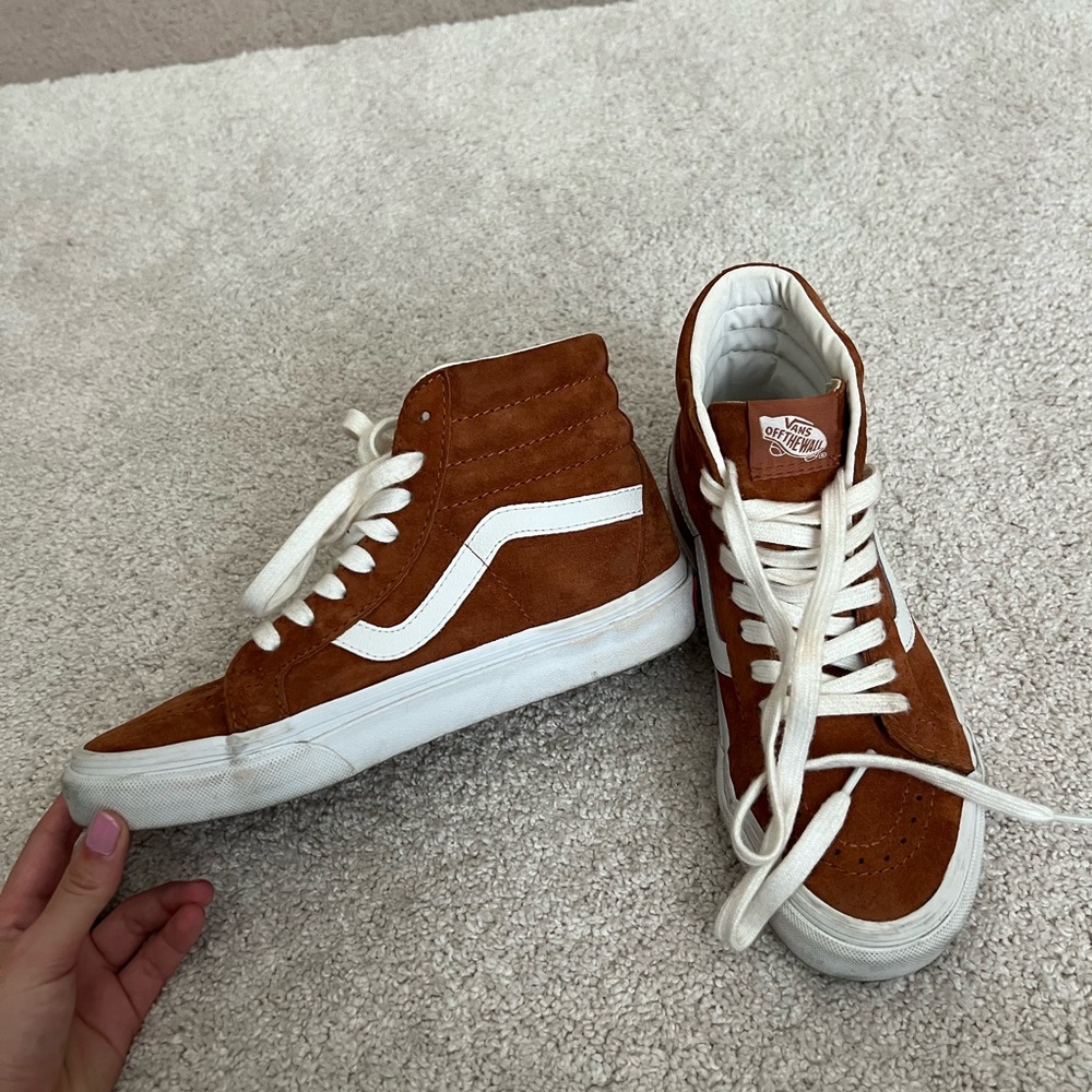 Vans Tan Brown Suide High-Top Sneakers